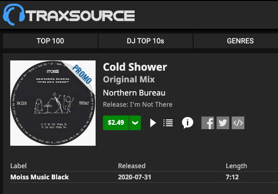 BureauNorthern's tweet photo. Some great support for 'Cold Shower' @traxsource @MoissMusic @NeilSmallridge @MDtrax https://t.co/xgHwlHDyV0