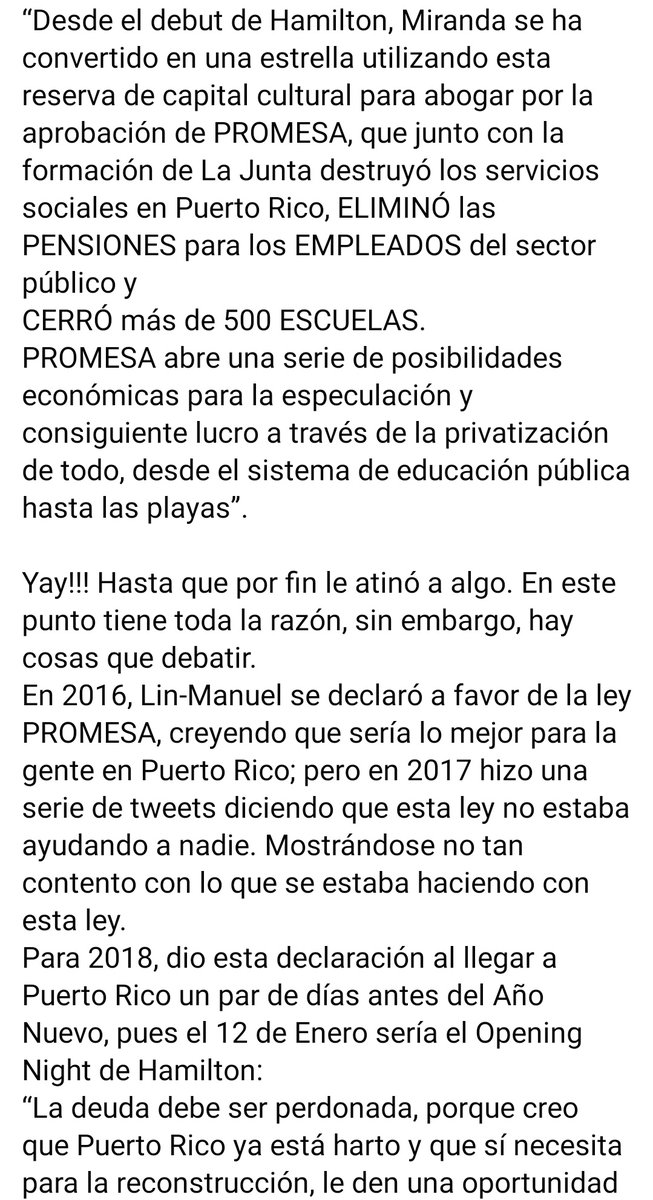 Aqui el thread sobre PROMESA y la difamación hacia Lin
