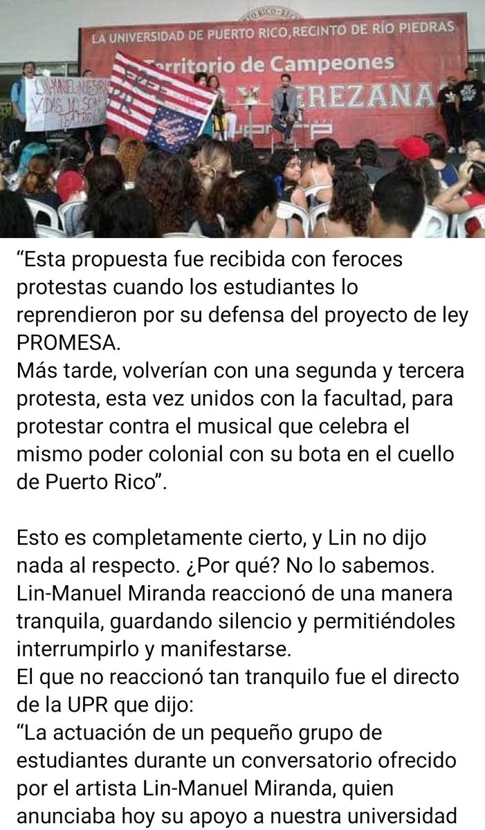 Aqui el thread sobre PROMESA y la difamación hacia Lin