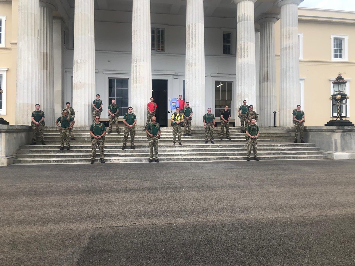 ArmyComdtRMAS's tweet photo. Very proud that @RMASandhurst were able to look after #barefootsoldier @brannigan001 for the night and wish him well on his way to London on his epic march to Scotland!@armyengagement 
https://t.co/4X0DeFLMlZ…
#hopeforhasti #cdls https://t.co/ux6ftLNfgH