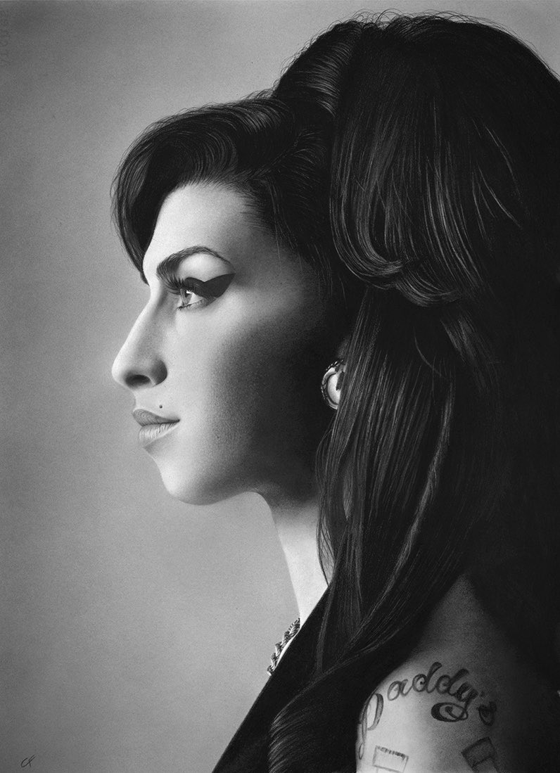 chrisfitzart's tweet photo. Pencil drawing of @amywinehouse 
Check out my drawings on https://t.co/kw0j88eNYG https://t.co/JN8cCLv41m