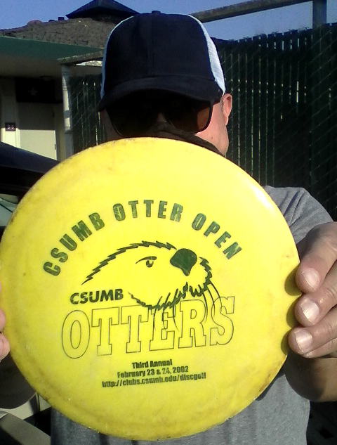 cineclark's tweet photo. Good friend @KRON4DVillareal rockin' an 18 year old disc last Friday for a nice round of disc golf. From Third annual CSU Monterey Bay Otter Open. #csumb #discgolf https://t.co/lRSAgzept9