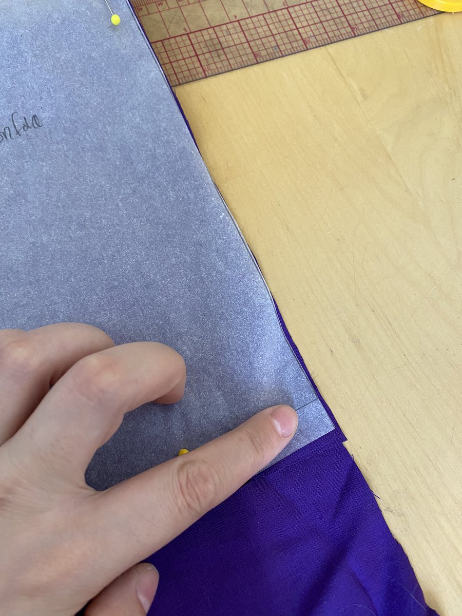 And lastly the top of all the bodice pieces and breast cups, along with the front edge do not have seam allowence on them. You do not need any when you are finishing the edge with bias.