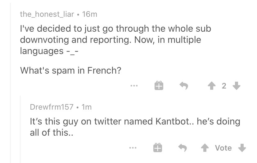they think its Kantbot now lol