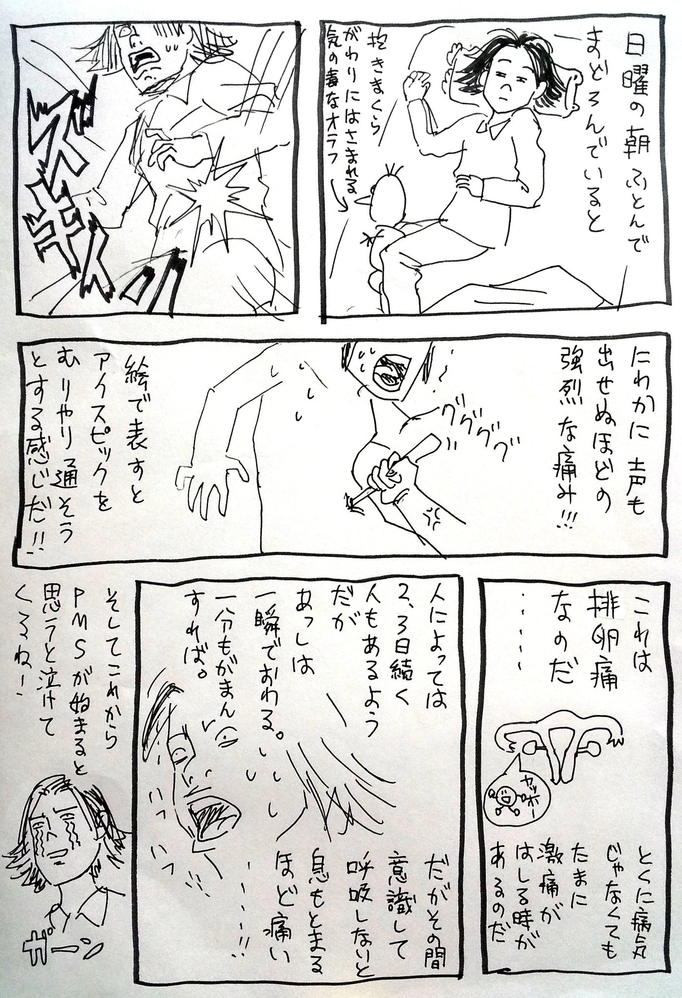 スエキー ただの愚痴ですが女性にはたまにこういうことがあるんですよ という話 キンタマぶつけたらこういう感じか と想像してみたりしますが どんなんでしょうね 笑 漫画 Pms 排卵 T Co 5ieou15xco Twitter