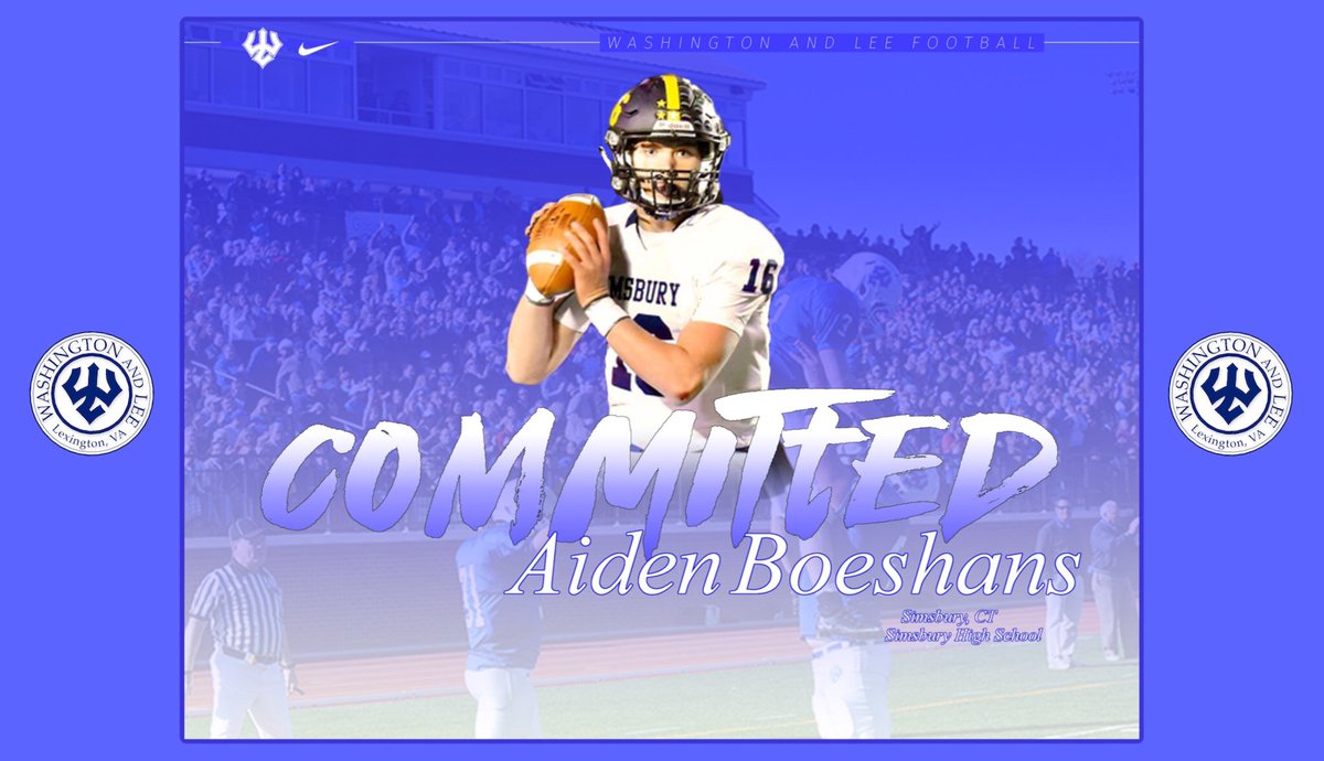adboe5's tweet photo. Thankful for the amazing programs that provided me with offers, and I am beyond excited to announce my commitment to attend and play football at Washington and Lee University! @WashandLeeFB @coachlerose @CoachJones_WL @masters_coach @CoachMoose56 @SimsburyTrojans @TrojansStrength https://t.co/VcAKTw8CU1