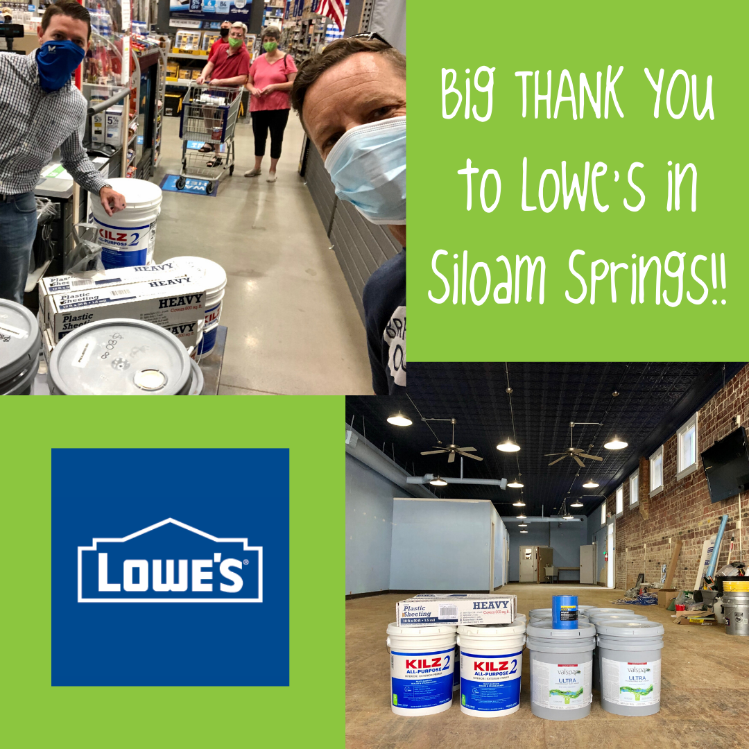 abilitytree's tweet photo. THANK YOU to @Lowes Home Improvement in Siloam Springs, Arkansas for blessing Ability Tree with a discount of 50% off for all the paint and primer to help transform the Ability Tree Studio and Store! #abilitytree #siloamsprings #lowes #abilitytreestudioandstore #specialneeds https://t.co/jiYwuQNiIi