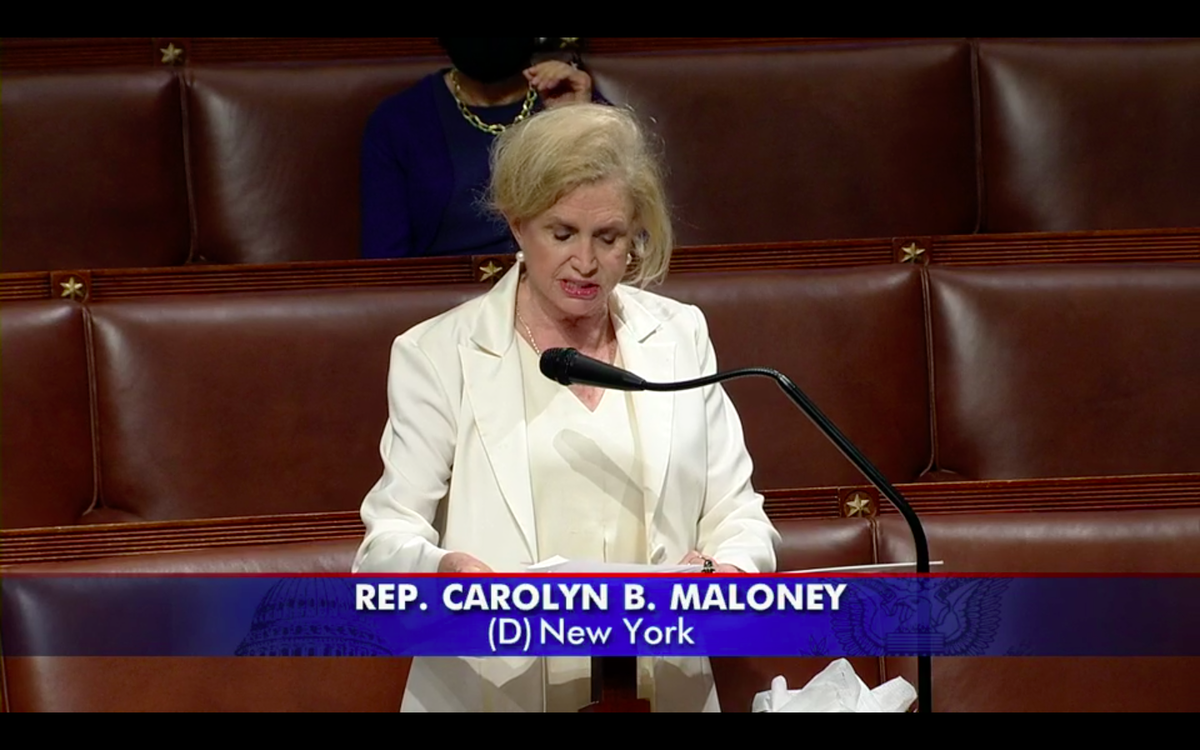 FACTCoalition's tweet photo. Speaking from the House floor, @RepMaloney backs the inclusion of the Corporate Transparency Act (#HAmdt1) in #FY21NDAA: 

"This legislation would plug a huge hole in our national security defenses. It would also be the single most important anti-corruption reform in decades." https://t.co/QgFCRkCyUs