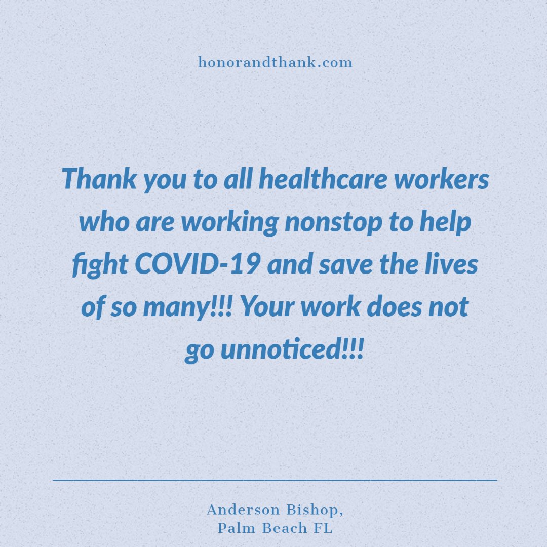 Your words of gratitude can make a positive impact on healthcare workers during this difficult time. Support your healthcare heroes at HonorAndThank.com. #coronavirus #healthcareworkers #FirstResponders #thankyou #easyeventplanning #honorandthank #pandemic #COVID19