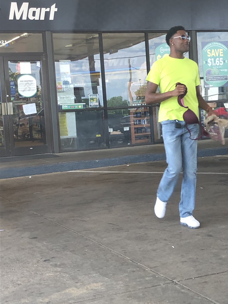 I knew I was back in Mississippi from vacation when my dude went into the gas station with a bra for a mask.
