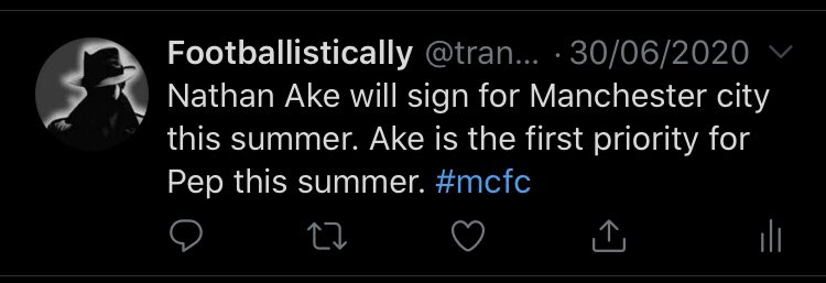 transferpolicy's tweet photo. 30 June 2020.
#mcfc #nathanake @ManCity https://t.co/esaBjvofrF