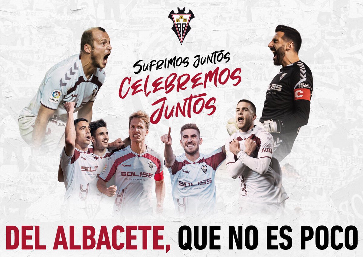 AlbaceteBPSAD's tweet photo. Sufrimos juntos. 
Y ahora celebremos con precaución 😉

¡Gracias EQUIPO! 

¡Orgullosos de ser del Albacete, que no es poco! 

Ilusionados y enfocados desde ya en nuestra temporada del 80 aniversario. https://t.co/4eRshHBWHF