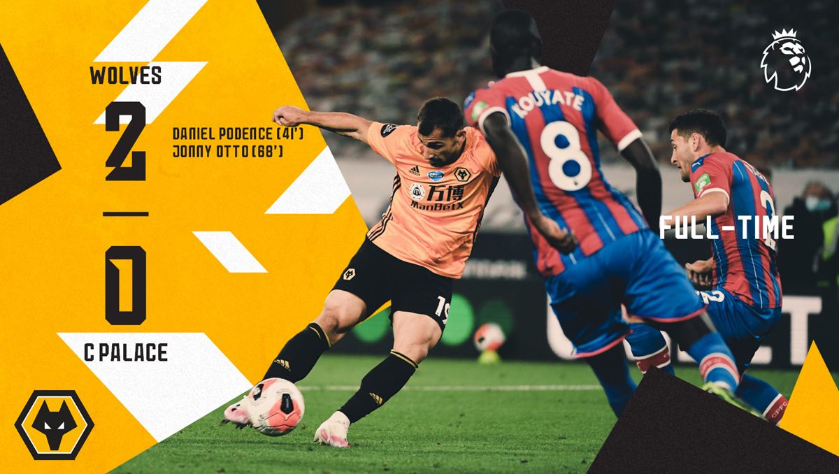 Wolves's tweet photo. FT | #WOL 2-0 #CRY

A professional performance and three big points for Wolves! #WOLCRY

⏱🐺 https://t.co/2bSopD82Mu
