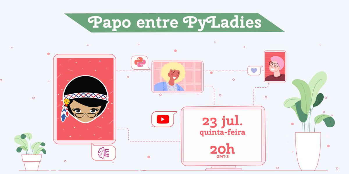 pyladiesmanaus's tweet image. Oi, gente! Tudo bom?

É com grande alegria (e um pouquinho de nervosismo hahah) que viemos anunciar que a nossa participação no #PapoEntrePyLadies vai ser nessa quinta-feira (23/07) às 20h!