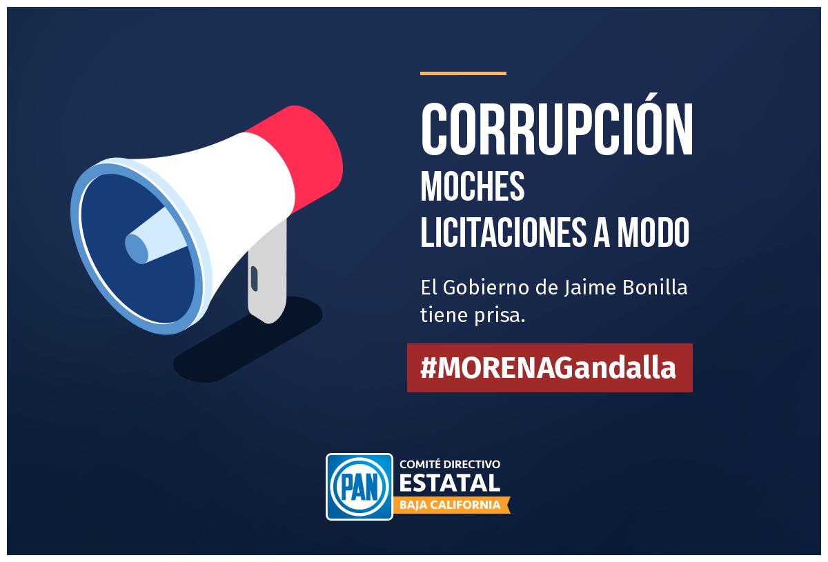 PAN_BajaCal's tweet photo. La opacidad es la mejor aliada de la corrupción. #MorenaGandalla https://t.co/MTHrgvU2ov