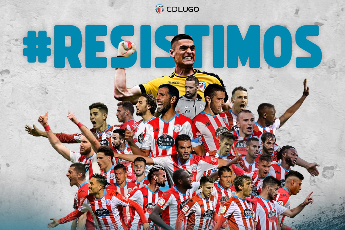 CDeportivoLugo's tweet photo. Grazas grazas e grazas unha vez máis a todos/as 🙌 o #CDLugo será de #LaLigaSmartBank por 9️⃣ tempada consecutiva 🎉

#Resistimos 
#MaisUnidosQueNunca https://t.co/CP44IFahse