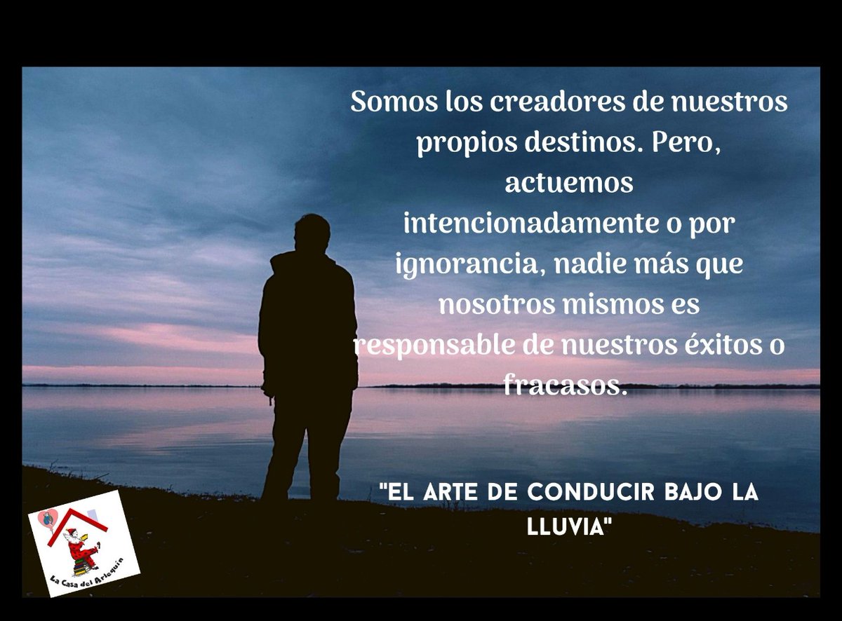 lacasadelarleq1's tweet photo. Nadie más que nosotros somos responsables de nuestros éxitos y fracasos.
"El arte de conducir bajo la lluvia" #GarthStein https://t.co/n7Vos4xpSM