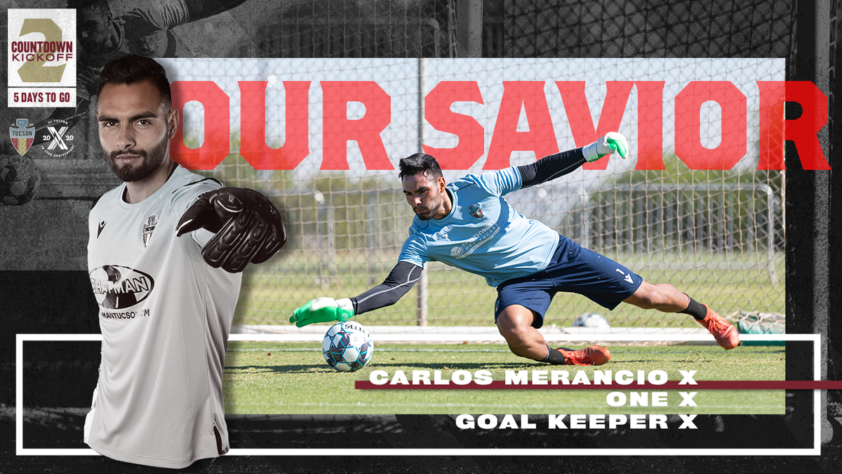 FCTucson's tweet photo. Our "savior" with the strong hands in goal π Good luck getting one past El Gato @carlosmeranciov
#CountdownToKickoff #5daystogo #topofthetable2020
Season opener: 7/25 - 5pm PST on ESPN+ at @FTLauderdaleCF
@cityoftucson @TucsonSports #FuerzaTucson https://t.co/HHONvjz4tl