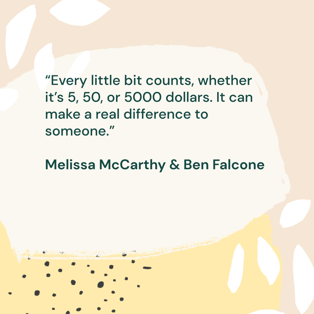 Frontline Foods (@frontlinefoods) on Twitter photo We are appreciative of our friends @melissamccarthy and <a href="/benfalcone/">Ben Falcone</a> for using their voices and platforms to help <a href="/frontlinefoods/">Frontline Foods</a> support local restaurants and bring meals to those in need.
To make a contribution today, please visit frontlinefoods.org/donate. We are appreciative of our friends @melissamccarthy and <a href="/benfalcone/">Ben Falcone</a> for using their voices and platforms to help <a href="/frontlinefoods/">Frontline Foods</a> support local restaurants and bring meals to those in need.
To make a contribution today, please visit frontlinefoods.org/donate.