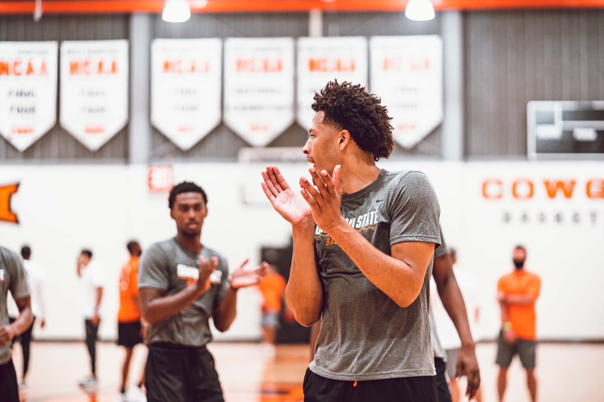 thacoachmike's tweet photo. Was great to be back in the gym. Been a long 4+ months. Great energy from a fun, competitive group. #NewEra #GoPokes @OSUMBB https://t.co/7QAHcF8xoU