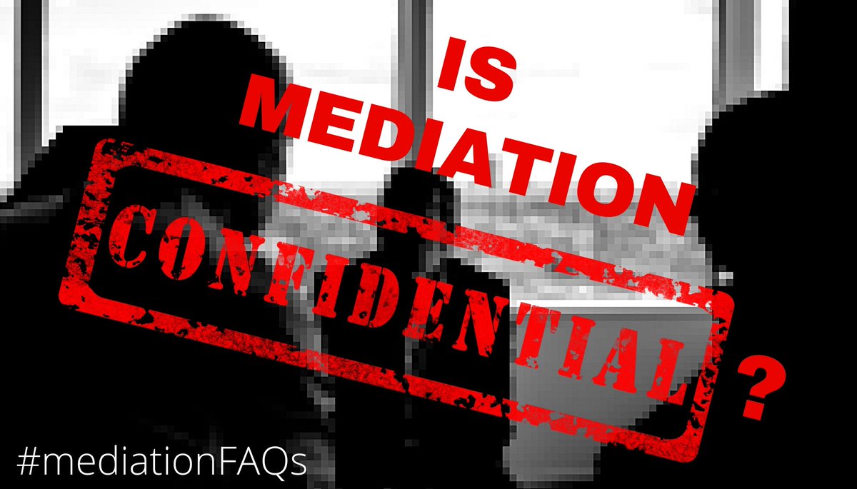 wmsmediation's tweet photo. #mediationFAQs: Is mediation confidential?
Yes. Mediation is confidential and takes place on a ‘without prejudice’ basis. Nothing said or done during mediation can be repeated in court or disclosed to anyone outside the mediation group, without the consent of all parties. https://t.co/kKwnVt99GX