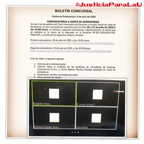 COMUNIDADUCHIL2's tweet photo. #ULTIMO | La Junta de Acreedores no se llevó a cabo por falta de quórum, con la asistencia sólo del 1.5%. 
-Informe de la Administración saliente.
-Informe de auditoría a Moreno.
-Modificación del Plan de Reestructuración.
La segunda convocatoria es el Jueves 23/07, 10:00 a. m. https://t.co/QyzxOsJdIV