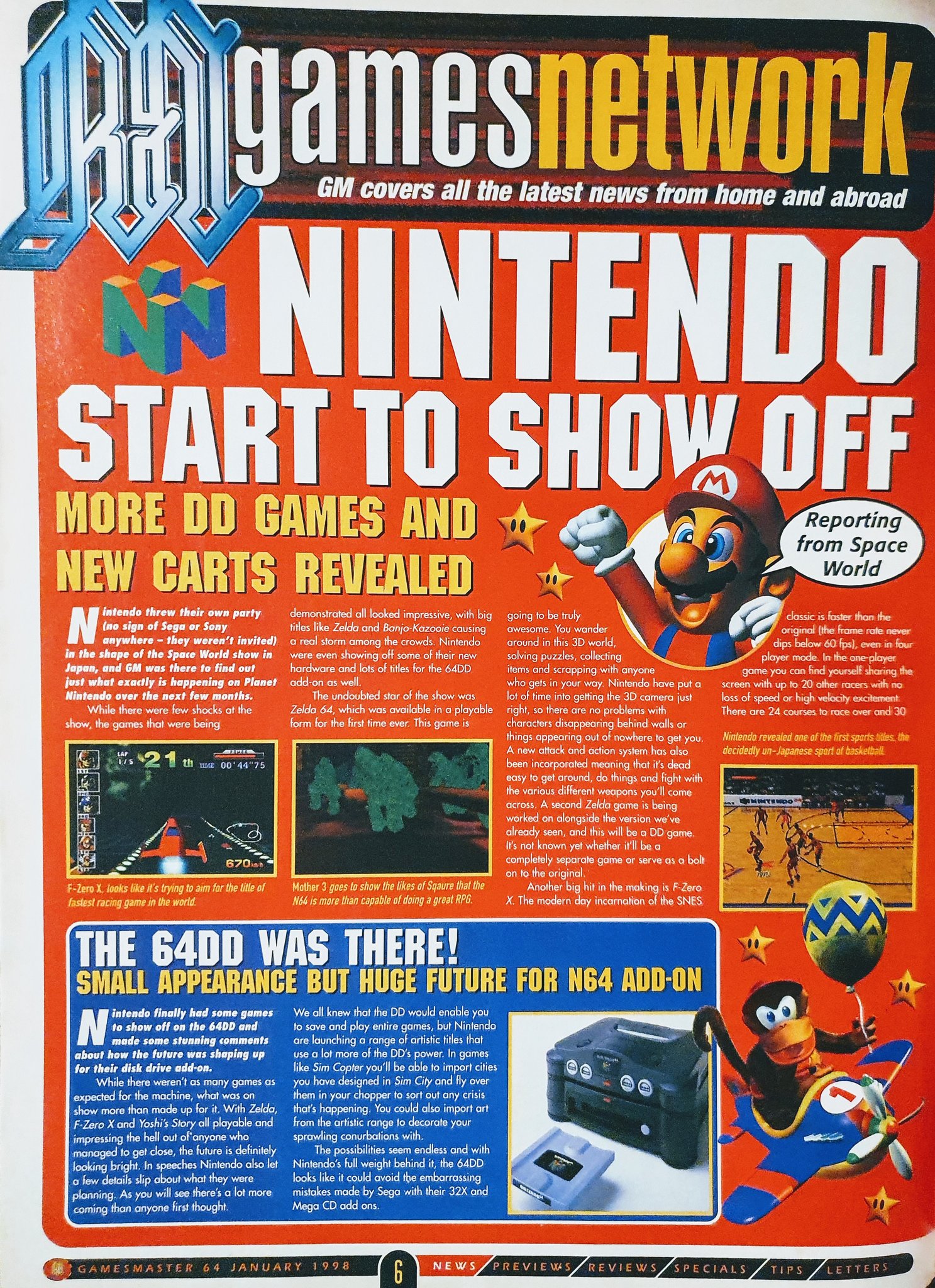 Gamesmaster Said A Twitter Issue 64 January 1998 Pt 1 2 Latest News Featuring Nintendo Space World Info Quake 2 Ready To Release And Project X To Kill Off Sony Nintendo