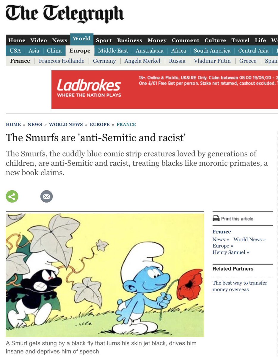 THINGS THAT ARE RACIST(part 23)• Morris dancing • Enid Blyton • The Smurfs • Falling asleep