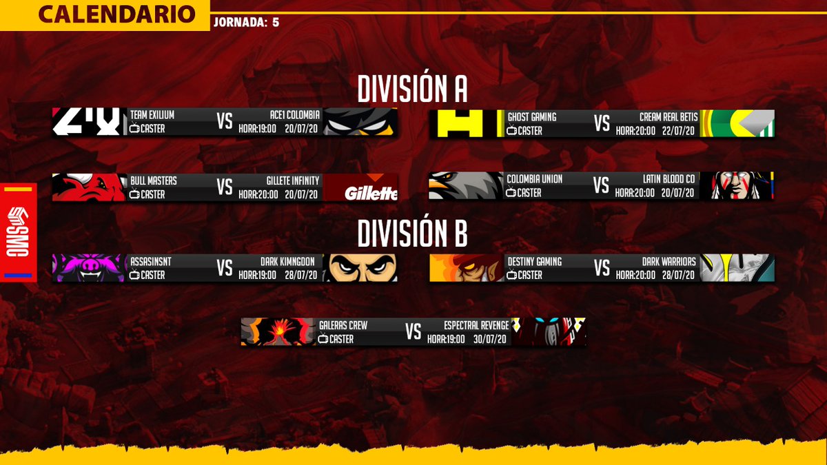 🥇Esta semana tendremos un calendario muy bueno que definira bastantes cosas inclusive el campeón de División B entre @DWAcademy_ y @DestinyGamingCR viviremos  100% cada enfrentamiento.

🎊🎊🎊👀