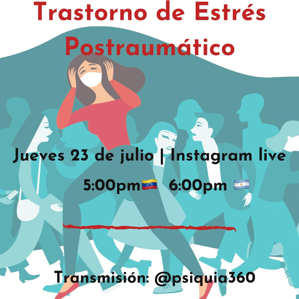 ErnestoRodri's tweet photo. Estamos más propensos a padecer Trastorno de estrés postraumático en época de pandemia? Acompañame este jueves 23, 5pm Venezuela/6 pm Argentina a conversar sobre el tema. https://t.co/AESjNnMRd5