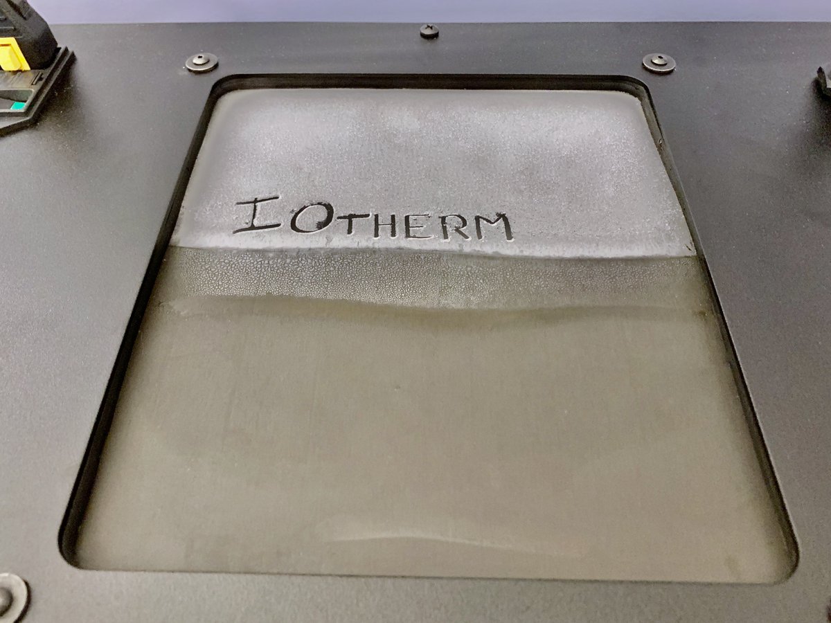 IoTherm's tweet image. The sample plate has two zones that can be independently operated to maintain a thermal gradient up to 30C. Use it to measure Tpref or write frosty messages! #IoTherm #temperaturecontrolsystem #physiology