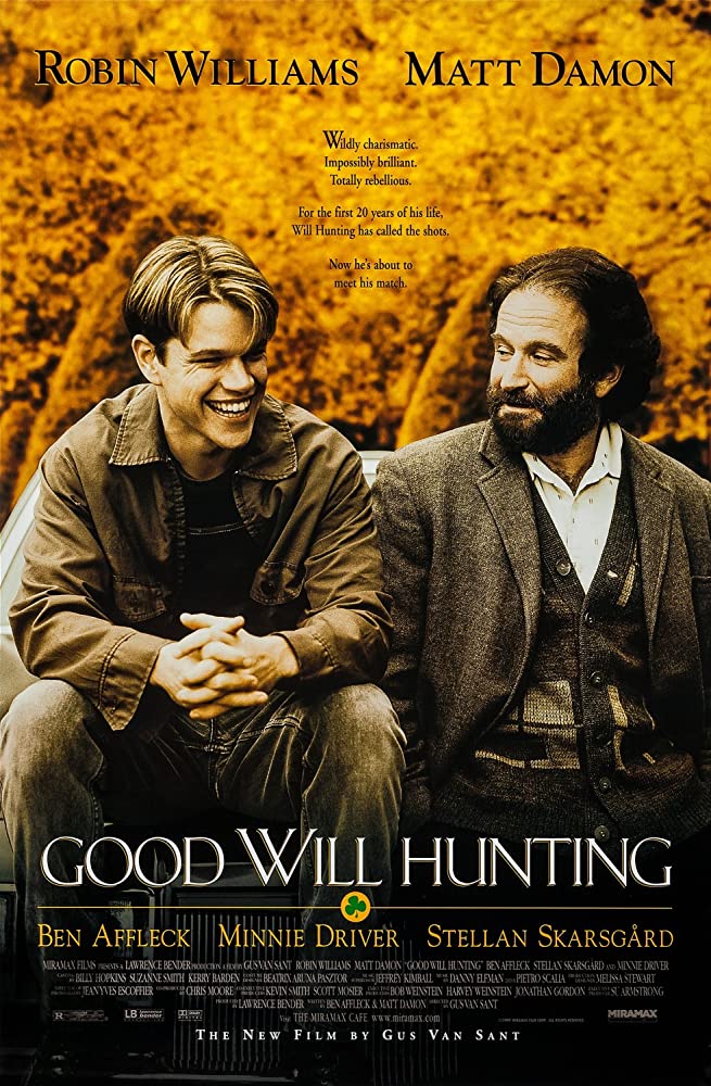 (interpretado por Matt Damon), en “Good Will Hunting” (1997), por cuya interpretación Robin recibió, por fin, su merecido Óscar al Mejor actor de reparto.También de 1997 es “Flubber” (de Les Mayfield).Otros trabajos superiores se pueden encontrar en: