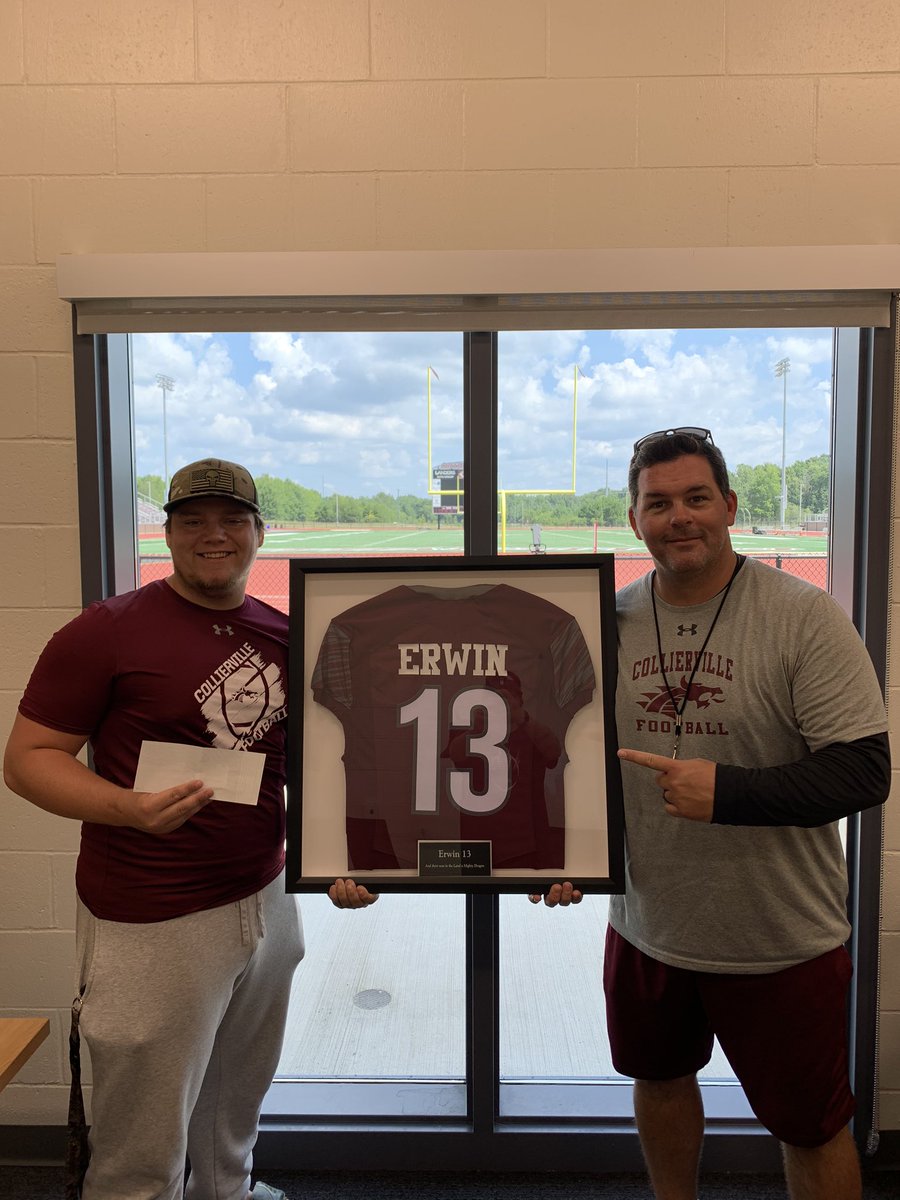 CoachJoeRocconi's tweet photo. Congratulations to 
Ethan DePriest - class of 2020- for winning our Trey Erwin Award which also is a $500 Scholarship for his college. 
#DragonsForLife https://t.co/TyjEWakvSF