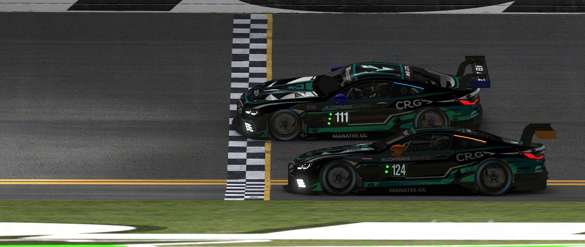 Comrade_GG's tweet photo. #CRGiR | PHOTO FINISH! 📸

Almost nothing in it as @CRG_Curly snatches 2nd place from @CRG_return on the line, who manages to bring home his first podium! 🤯👏

We also manage to maintain our 1-2 in the constructors 💪 #GoComrades #AORGTE https://t.co/ptBFIQjI4N