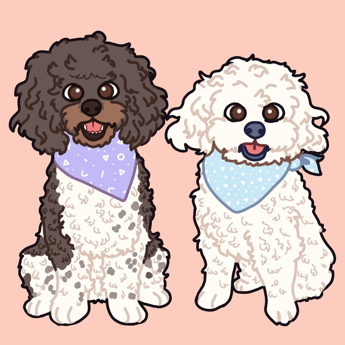 PierrePup's tweet photo. You captured our true essence! Thank you, @Fourceful! 🐩 🎨🖼😍 https://t.co/jnpwEZ4IGZ