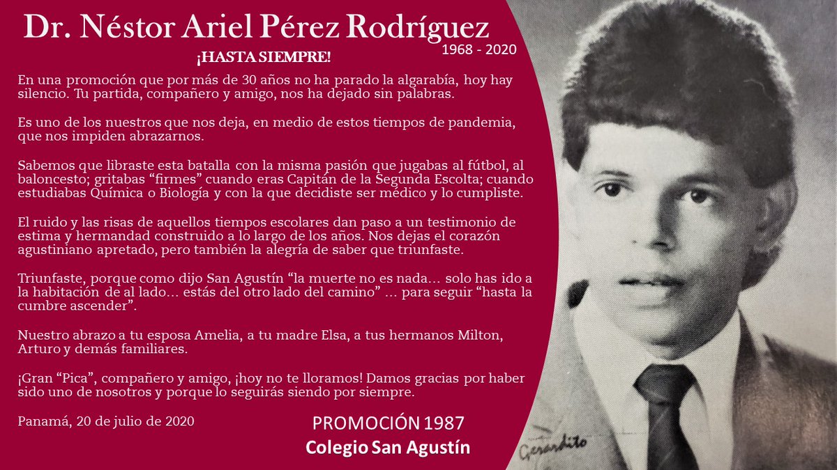 Hasta siempre compañero
Dr. Néstor Pérez. Gran tristeza.
