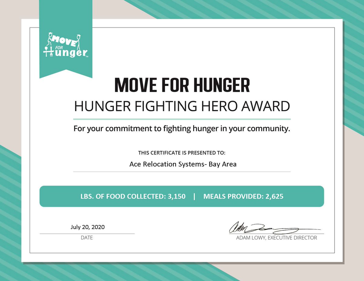 AceRelocation's tweet photo. Our employees play a vital role in helping our company prosper and also continue to grow. We would like to thank our Orlando branch for their dedication to Move for Hunger. Find out more here: https://t.co/1uMXpCMwpm #acerelocation https://t.co/IyyU3MqgtS