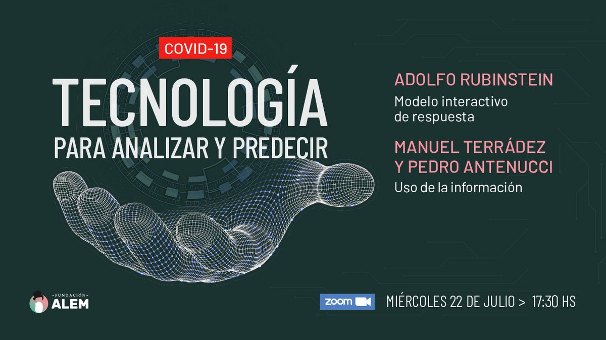 ⚠️Cómo puede ayudarnos la tecnología a gestionar la pandemia. Datos, sistemas y ejemplos exitosos. 

Queremos contribuir en este período de incertidumbre con información de calidad y propuestas fundadas. 

Te esperamos. 
 
👇🏼Inscribite en este link
forms.gle/eMDg6dLpEmxtjw…