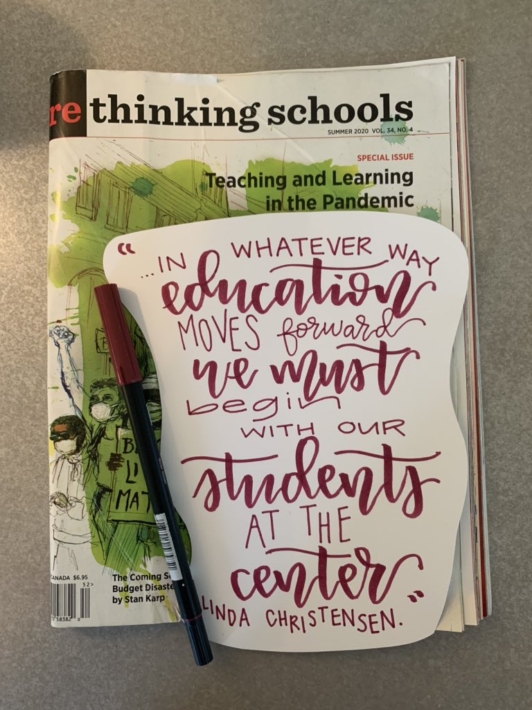 youngstetter's tweet photo. Thankful that this special issue just arrived. And keeping these words close as I prepare physically and emotionally for the coming weeks. @RethinkSchools https://t.co/To5TzYObgm