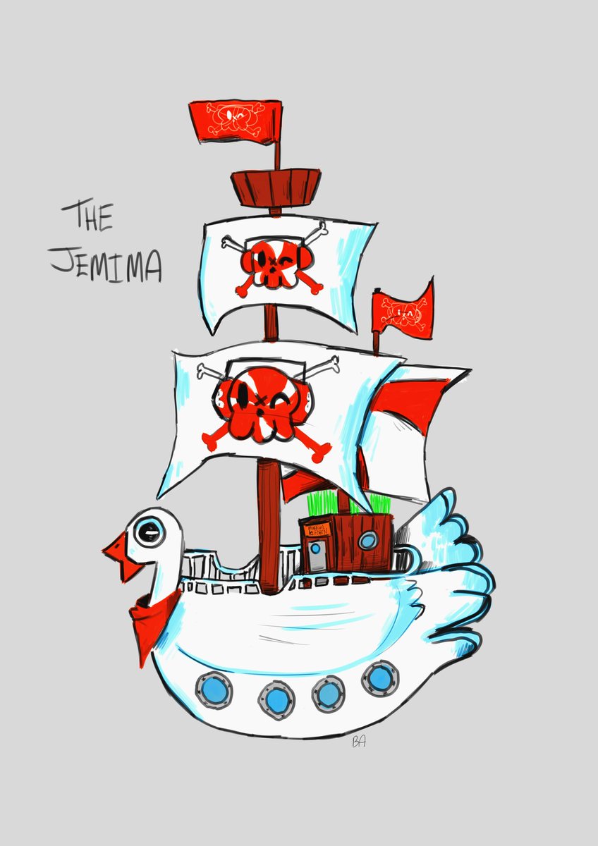 Beacharcades's tweet photo. Meet Jemima, the peppermint pirates ship
This is her outside design 
#thepeppermintpirates #myart #ocpiratecrew #opocs #digital https://t.co/OI4VJ3W1XQ