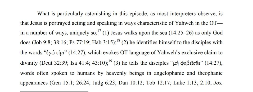 Ironically, Omar quoted Mark 6:50/John 6:20/Matthew 14:27. There's a wide agreement on these being divine 'I am' statements because they occur in theophanic contexts. Cf. Lozano, (1-2) Hays (3)