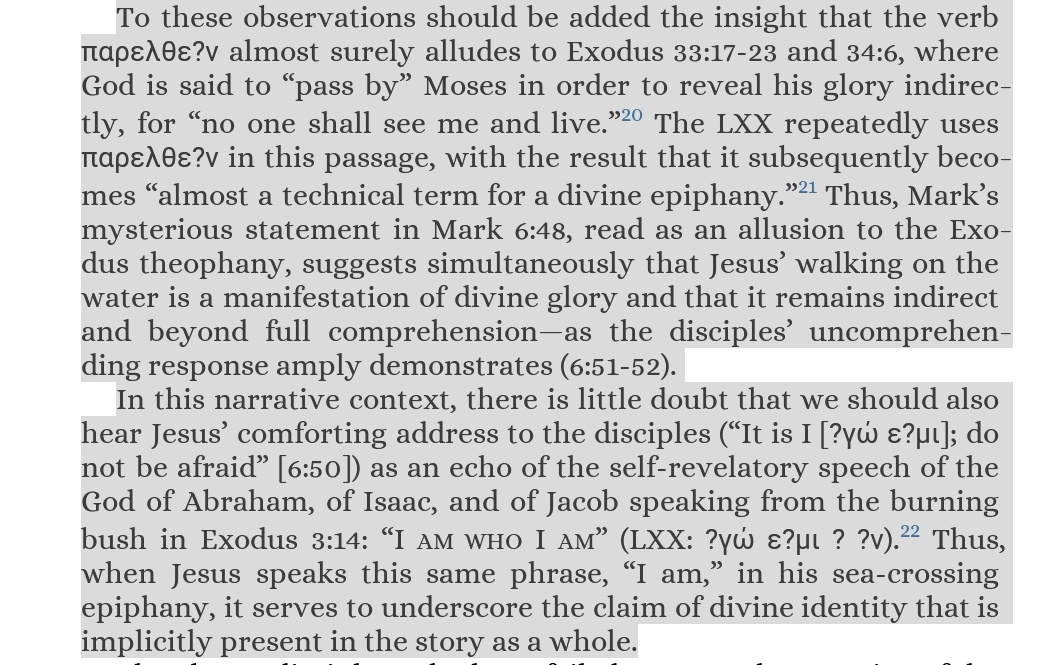 Ironically, Omar quoted Mark 6:50/John 6:20/Matthew 14:27. There's a wide agreement on these being divine 'I am' statements because they occur in theophanic contexts. Cf. Lozano, (1-2) Hays (3)