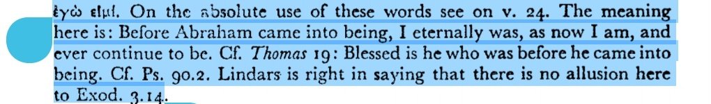 Omar misquotes C.K. Barrett crucially, both in the context of John 8:58 and what Barrett says about Christology generally (quotes from 2nd edition, pp. 71, 73, 352, 342). In fact, Barrett affirms my point, Jesus was seen as blaspheming because He claimed eternal existence.