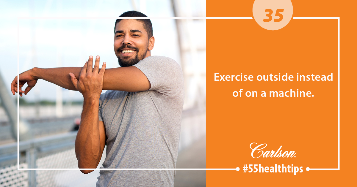 carlsonlabs's tweet photo. Tip 35/55: Exercise outside instead of on a machine. ๐๏ธ๐๏ธโโ๏ธ๐ตโโ๏ธโ๏ธ
#55healthtips #carlsonlabs #55yearsofcarlson #since1965 #qualitysince1965 #gettinghealthy #stayinghealthy #immunesupport #immune #wellness #exercise #exerciseoutside #outdoors #mondaymorning https://t.co/St3NusXVsL