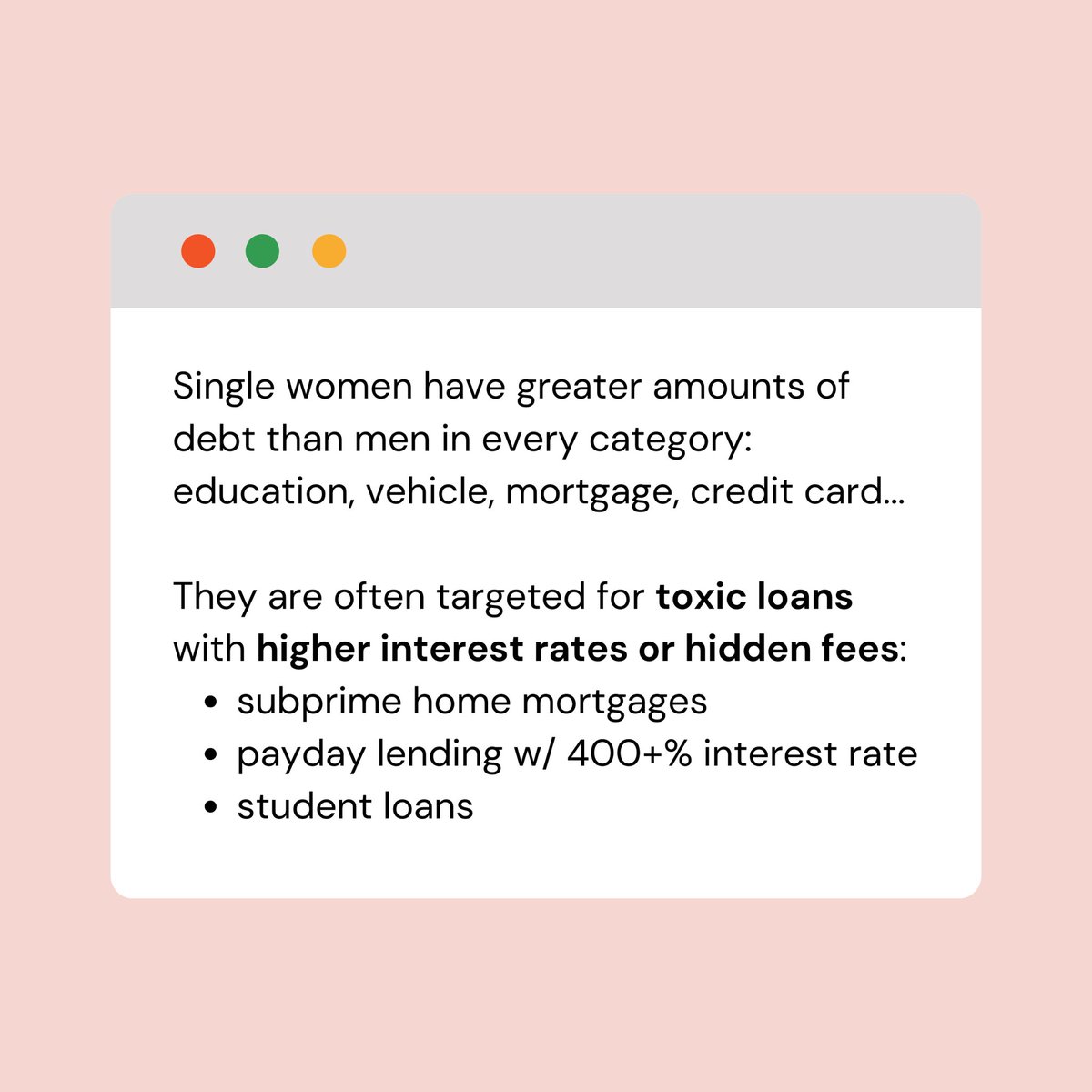 HomegirlProject's tweet photo. Misogynoir, the intersection of both racism and sexism against black women, is embedded in every system in our society, including our financial system.
.
#pinklining #misogynoir #woc #bipoc #blm #financialliteracy #genderwealthgap #genderpaygap https://t.co/0y4gpjcWpp