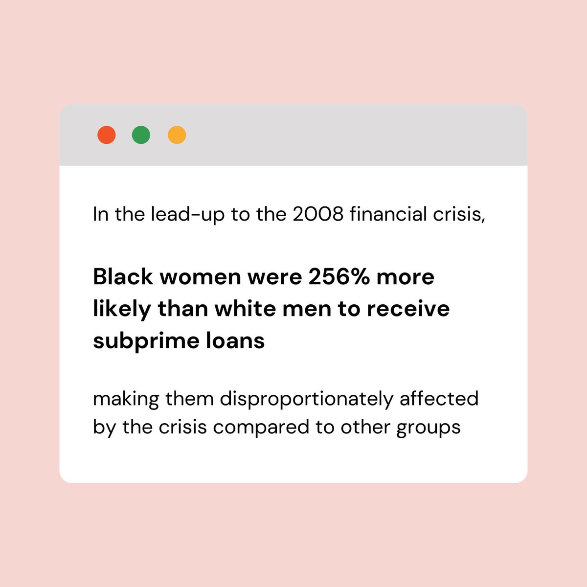 HomegirlProject's tweet photo. Misogynoir, the intersection of both racism and sexism against black women, is embedded in every system in our society, including our financial system.
.
#pinklining #misogynoir #woc #bipoc #blm #financialliteracy #genderwealthgap #genderpaygap https://t.co/0y4gpjcWpp
