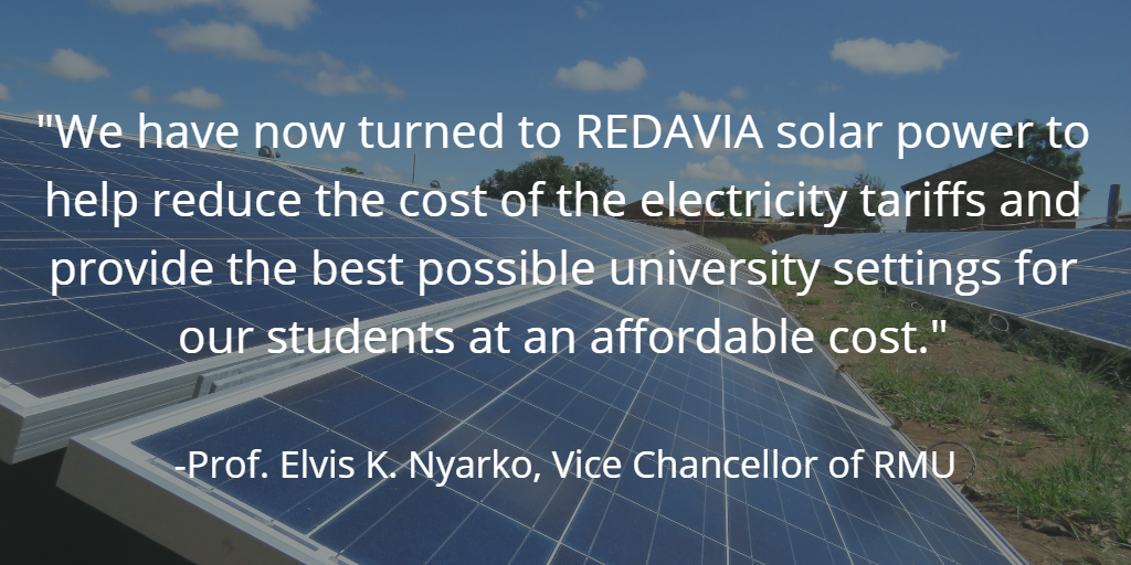 RedaviaSolar's tweet photo. Hear it straight from #REDAVIA customers! Check out this quote from Professor Elvis K. Nyarko, Vice Chancellor of @rmuofficial in Accra, Ghana. https://t.co/idAm9biJKu https://t.co/ooOYlauWwS