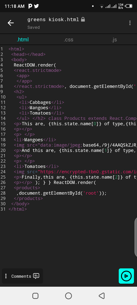 Michell57442338's tweet photo. #100DaysOfCode
Day 49 of #100DaysOfCode 
JavaScript &amp; HTML- debugging all night long only to realize that I had missed to close a tag😭.
#javascript #HTML #CodeNewbie #CodeNewbies #GirlsWhoCode #womenintech #WomenWhoCode #CovidIsReal https://t.co/l31vMiTgUM