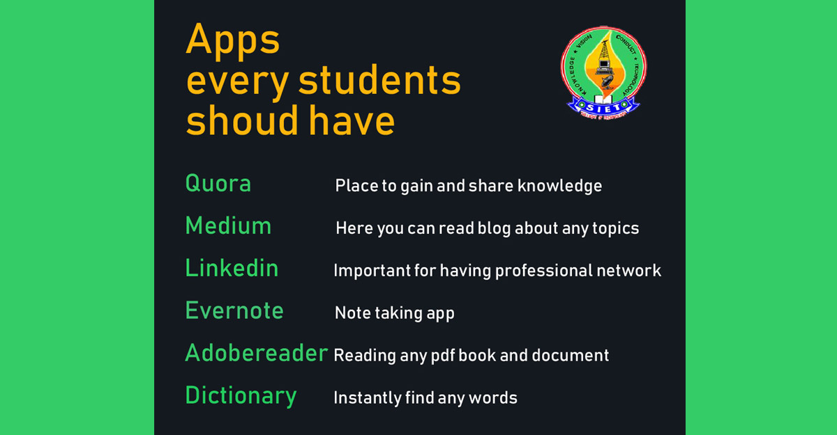 siet_official's tweet photo. App every students should have...

#siet #swarnandhra #cprogramming #engineer  #programmerslife #programmer #programing #programmers #codingbootcamp #linkedin #quora #medium #evernote #adobe #adobereader #dictionary https://t.co/mCvDJW18x7
