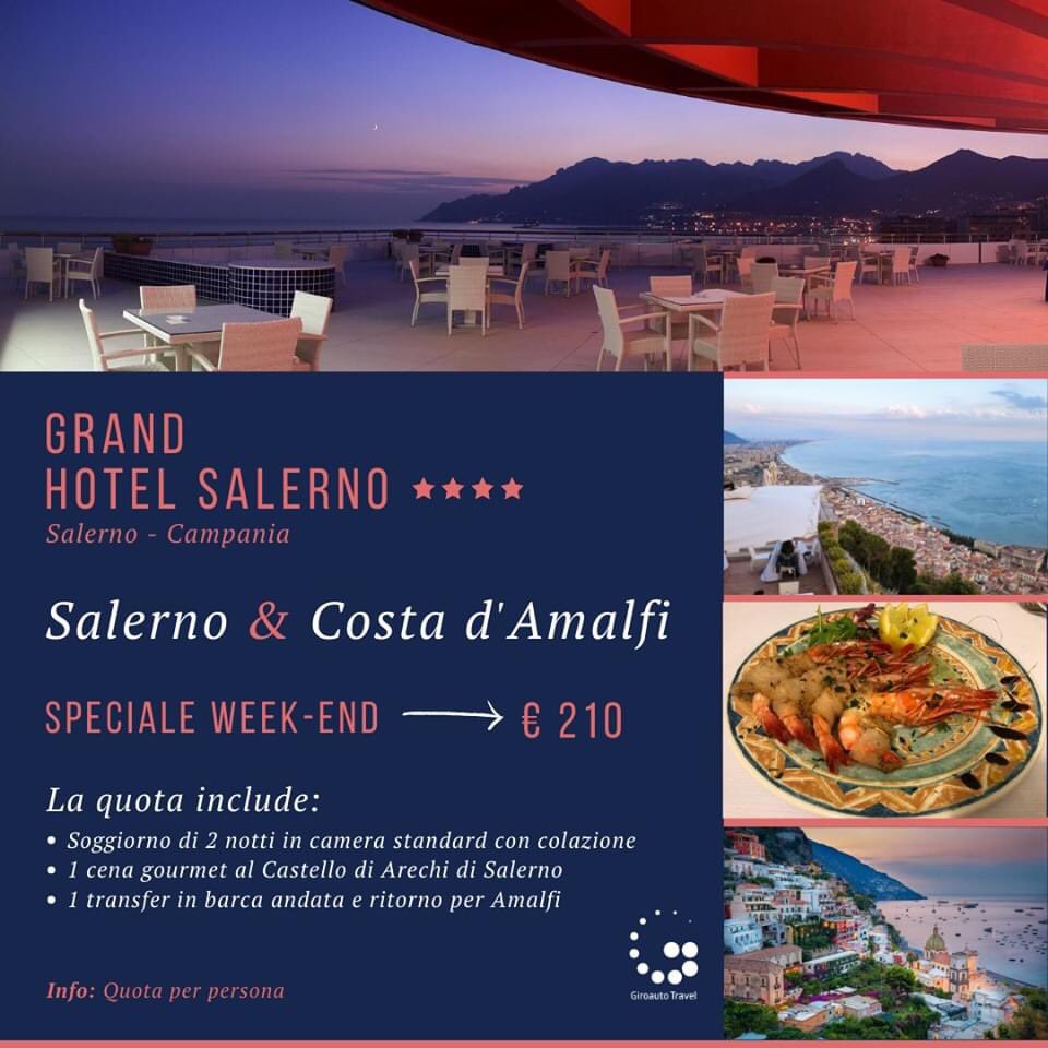 GiroautoT's tweet photo. 🔻 SPECIALE 2 NOTTI &amp; WEEK-END 🔻

🥂 La nostra speciale selezione di soggiorni di 2 notti e di week-end in offerta speciale!

☎️ Per info e prenotazioni contattaci allo 089 9956466 https://t.co/mD62f6SLAE